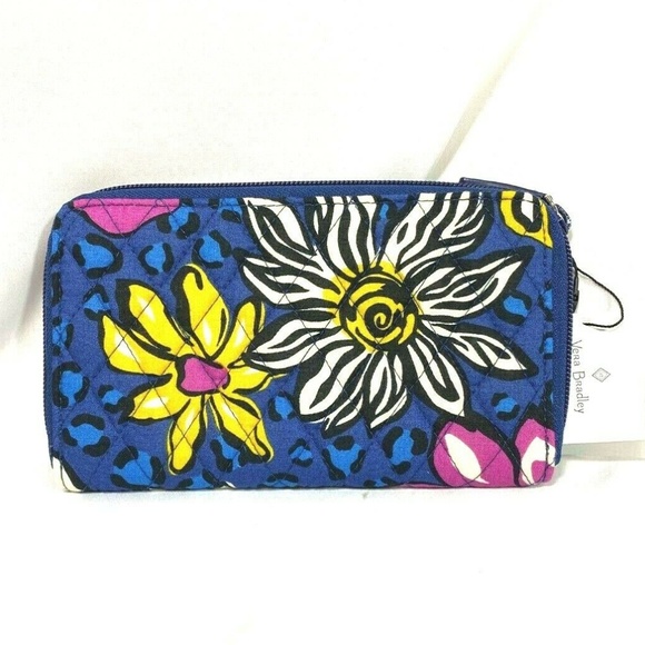 Vera Bradley Handbags - Vera Bradley AFRICAN VIOLET Accordion Wallet NWT
